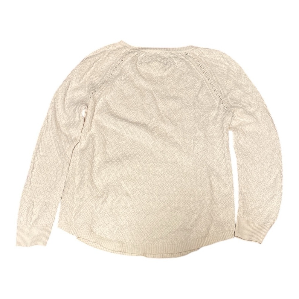 LOFT Cream Crew Neck Sweater - Picture 2 of 4
